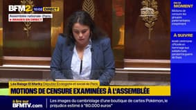 Léa Balage El Mariky (EELV) à Sébastien Lecornu: la confiance "non seulement vous ne la demandez pas, mais vous ne la méritez pas"