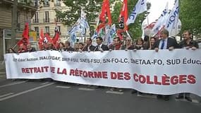 Réforme du collège publié au JO: les syndicats d’enseignants dénoncent un passage en force