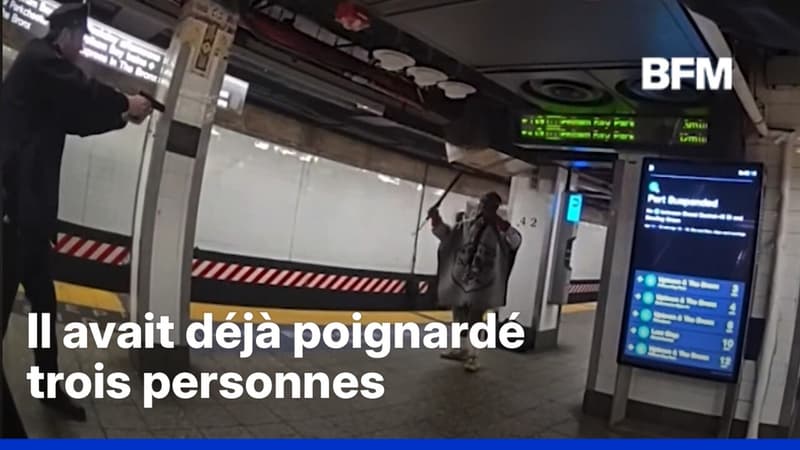 À New York, un homme armé d'une machette a été tué par la police dans le métro