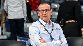 Patrice Canayer lors du match Montpellier-Kiel (39-30, Ligue des champions), le 24 avril 2024
