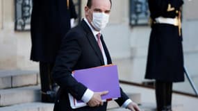 Le Premier ministre Jean Castex, après un Conseil des ministres à l'Elysée, Paris le 5 janvier 2022