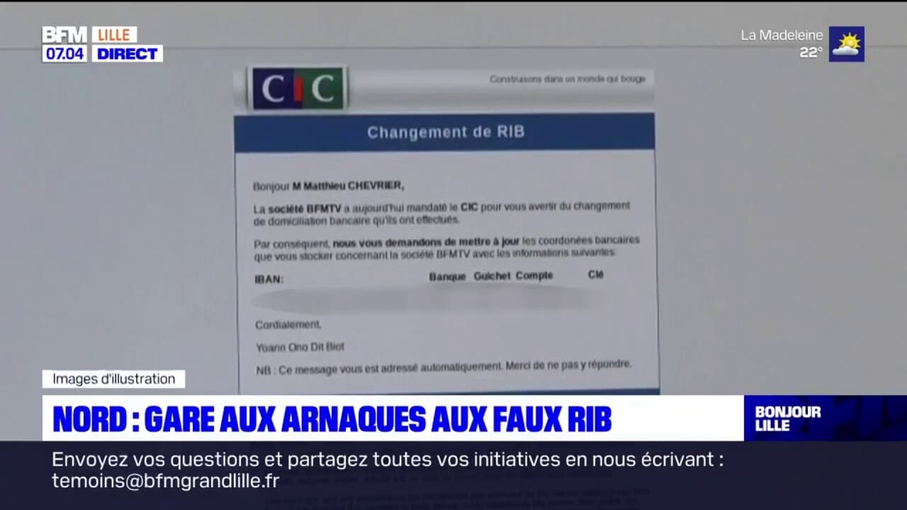 Nord: Forte Hausse Des Escroqueries Aux Faux RIB, Comment S'en Prévenir?