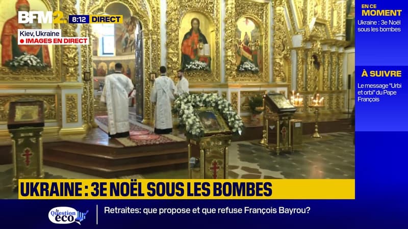 Guerre en Ukraine: nouvelle messe de Noël sous les bombes à Kiev