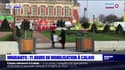Calais: des bénévoles mobilisés pour les migrants devant l'hôtel de ville