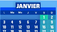 Le calendrier des jours fériés en 2022.
