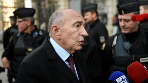 Le ministre de l'Intérieur Gerard Collomb photographié le 31 octobre 2017 à Moulins (France) Le ministre de l'Intérieur Gerard Collomb photographié le 31 octobre 2017 à Moulins (France)