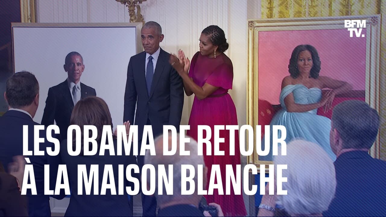 Barack et Michelle Obama de retour à la Maison Blanche pour dévoiler ...