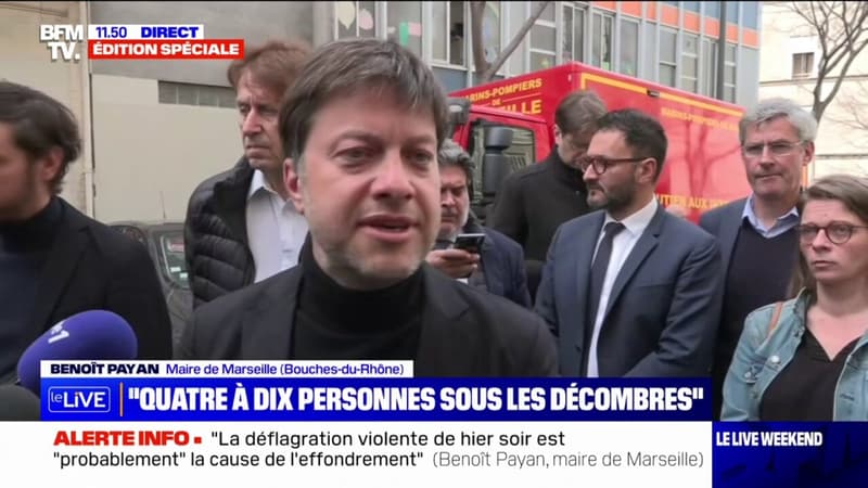 Benoît Payan sur l’effondrement à Marseille: « Il y a peut-être des survivants à aller chercher, je l’espère »