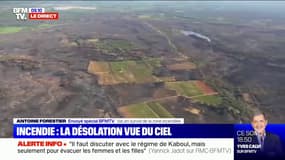 Incendie dans le Var: les images aériennes des milliers d'hectares calcinés