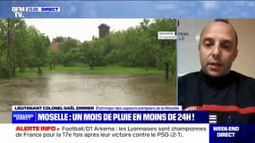 Lieutenant-colonel Gaël Zimmer (état-major des sapeurs-pompiers de Moselle): "400 sapeurs-pompiers professionnels et volontaires de la Moselle restent mobilisés ce soir et pour toute la nuit"