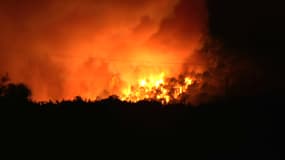 Le feu qui touche le département de l'Aude, le 5 août 2025.