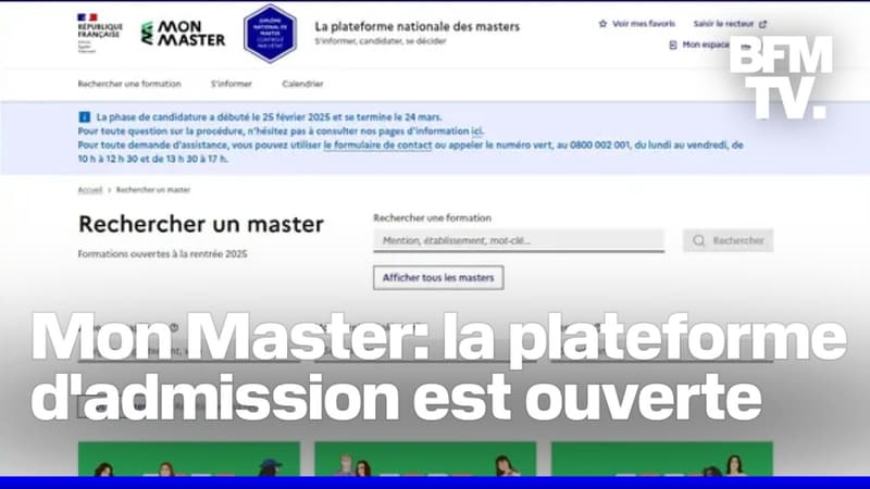 Formations, dates, nouveautés... La plateforme Mon Master ouvre ce mardi