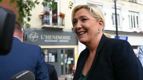 Marine Le Pen, au lendemain de la percée historique du RN aux législatives, lundi 20 juin 2022