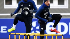 Olivier Giroud et Kylian Mbappé
