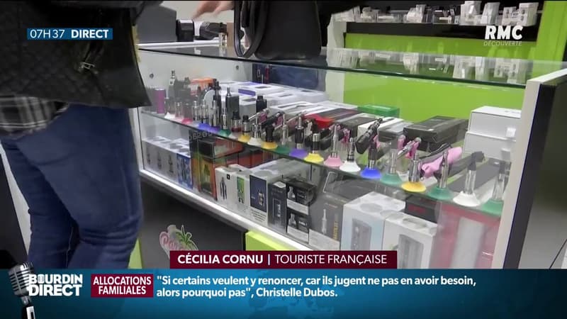 Dans une boutique de cigarette électronique