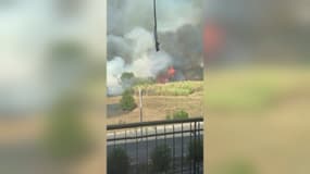 Un incendie dans l'est de Rome, le 21 août 2024