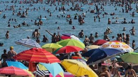 La plage du Canet-en-Roussillon en août 2017.