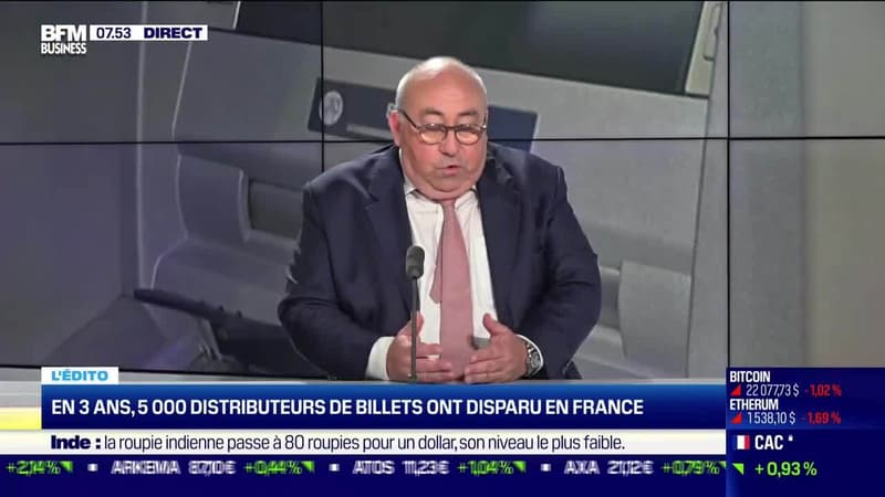 Emmanuel Lechypre : En trois ans, 5 000 distributeurs de billets ont disparu en France - 19/07