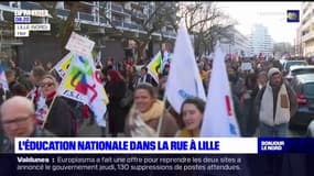 Lille: l'Éducation nationale dans les rues