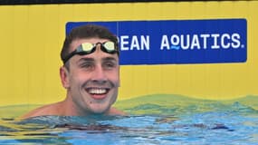 Le nageur grec Kristian Gkolomeev aux championnats d'Europe de natation le 26 juin 2024 à Belgrade en Serbie