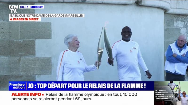 JO 2024: top départ pour le relais de la flamme olympique avec Basile Boli, icône de l'OM