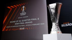 Le tirage au sort des huitièmes de finale de Ligue Europa, le 21 février 2025 à Nyon