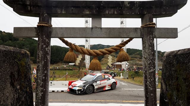 Le Britannique Elfyn Evans au rallye du Japon