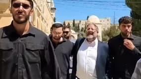 Le ministre israélien Itamar Ben Gvir se rend sur l'esplanade des Mosquées de Jérusalem, le mardi 13 août (image d'illustration)