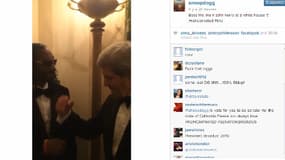 Snoop Dogg à droite et John Kerry à la Maison Blanche pour une réception privée.