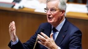 Le Premier ministre Michel Barnier lors de la séance des questions au gouvernement à l'Assemblée nationale à Paris le 12 novembre 2024