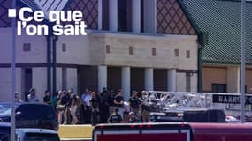 Des policiers mobilisés après une fusillade au lycée Apalachee à Winder, en Géorgie, au sud-est des Etats-Unis, le mercredi 4 septembre 2024