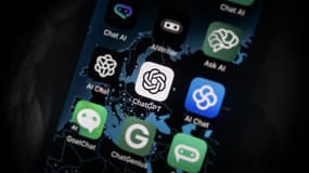 L'application ChatGPT sur un smartphone.