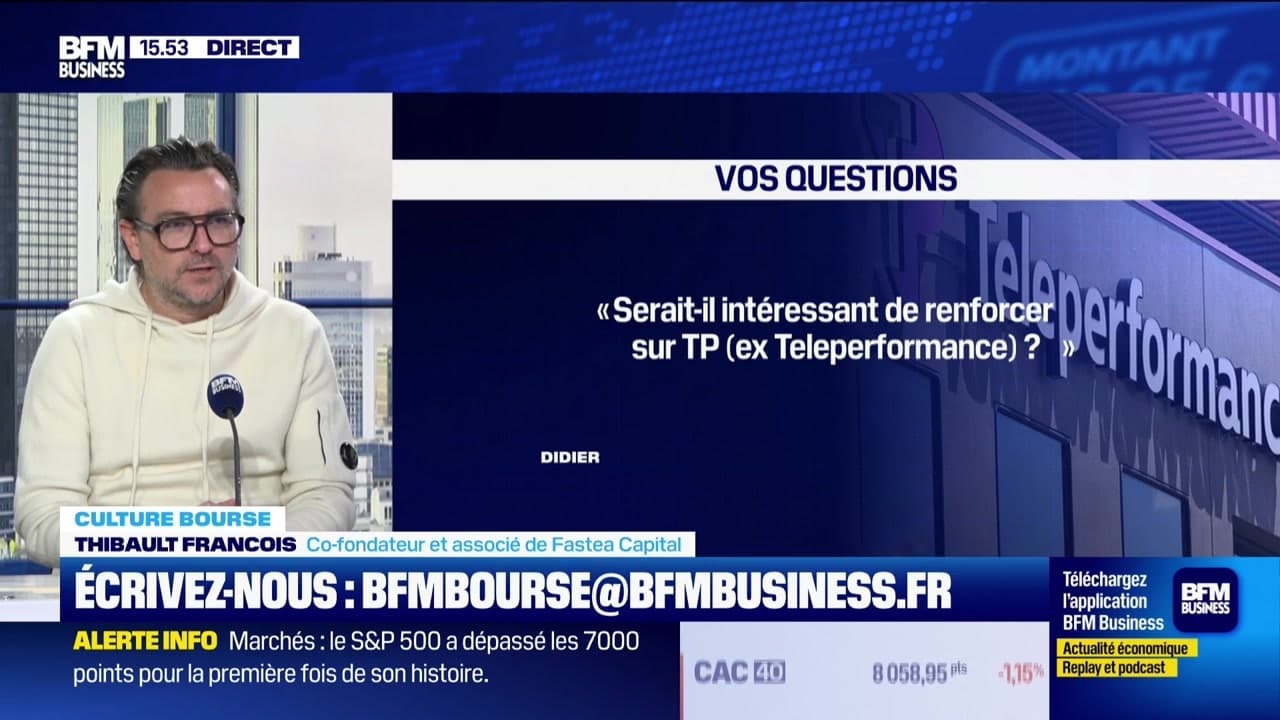 Replay - BFM Bourse avec Guillaume Sommerer - BFM Business