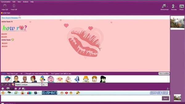 Yahoo Messenger à la grande époque. Yahoo Messenger à la grande époque.