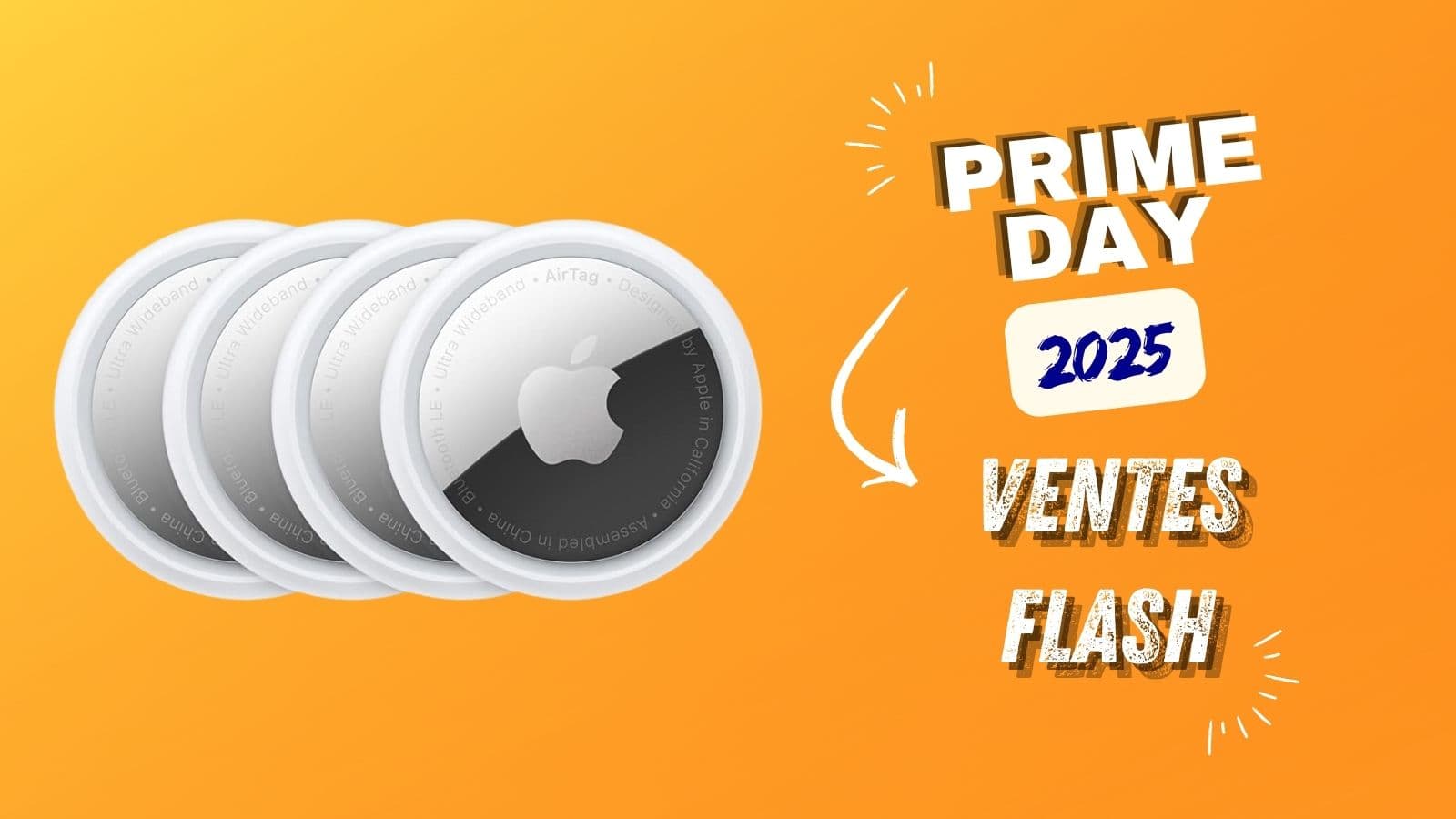 Lot de 4 AirTags Apple à 89€ au lieu de 94€