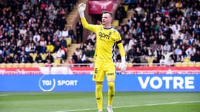 Le gardien suisse Philipp Köhn à l'AS Monaco, au Stade Louis-IIl e 12 avril 2025
