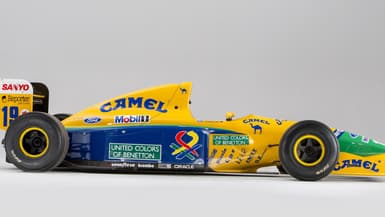 La Benetton qui a vu Nelson Piquet, et sa relève Michael Schumacher, concourir en F1 sera vendue aux enchères le mois prochain à Monaco.