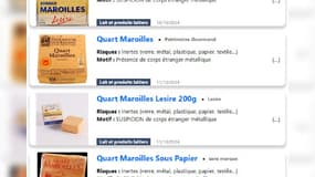 Quatre références de Maroilles concernées par le rappel de produit
