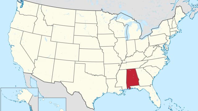 Etat d'Alabama, aux Etats-Unis 