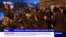 Manifestation spontanée à Paris: la police bloque le cortège dans la rue Montmartre, à deux pas du Forum des Halles