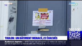 Toulon: 22 personnes évacuées d'un immeuble dont la cage d'escalier menace de s'effondrer