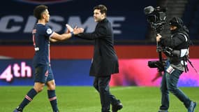 Thilo Kehrer et Mauricio Pochettino, à Paris le 3 février 2021