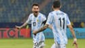 Lionel Messi et Angel Di Maria avec l'Argentine à la Copa America