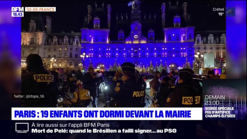 Paris: des familles ont passé la nuit devant l'Hôtel de Ville