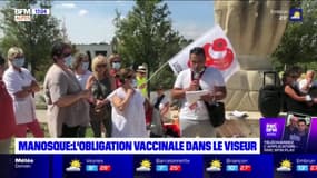 Manosque: une manifestation contre l'obligation vaccinale des soignants