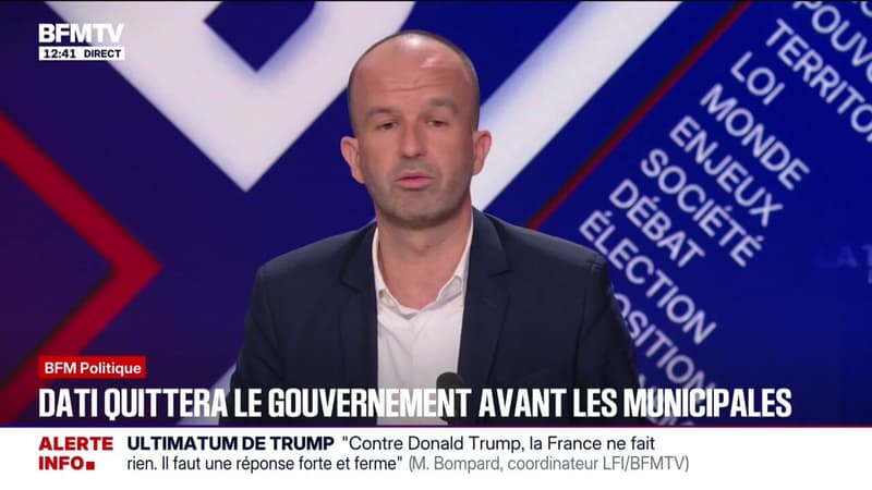 Rachida Dati annonce qu'elle quittera le gouvernement avant les élections municipales: Manuel Bompard (LFI) souhaite qu'elle ne soit "ni membre du gouvernement, ni à la mairie de Paris"