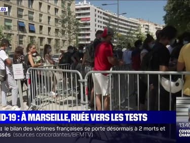 Coronavirus: à Marseille, les files d'attente s'allongent pour se faire tester