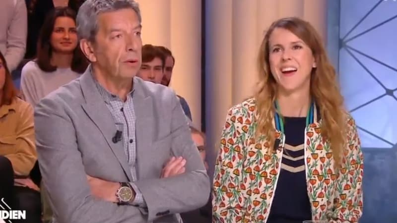 Michel Cymes et Nicole Ferroni sur le plateau de TF1