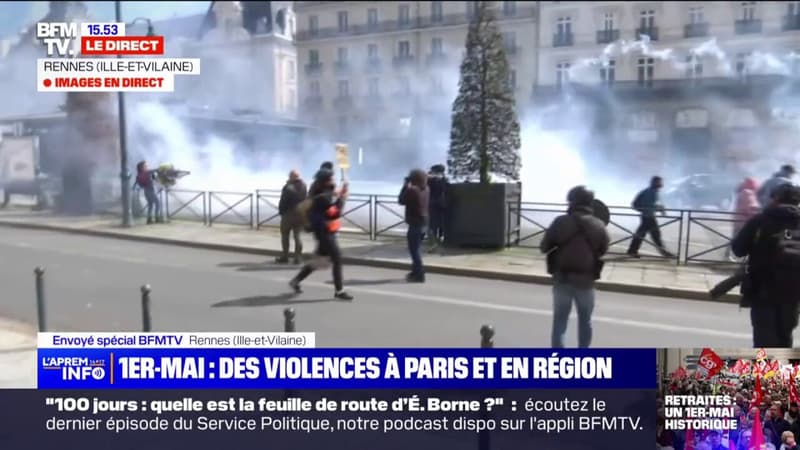 Manifestation du 1er-Mai: des premières tensions à Rennes