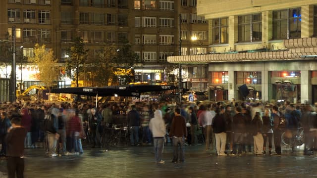 La place Eugène de Flagey à Bruxelles, en Belgique.